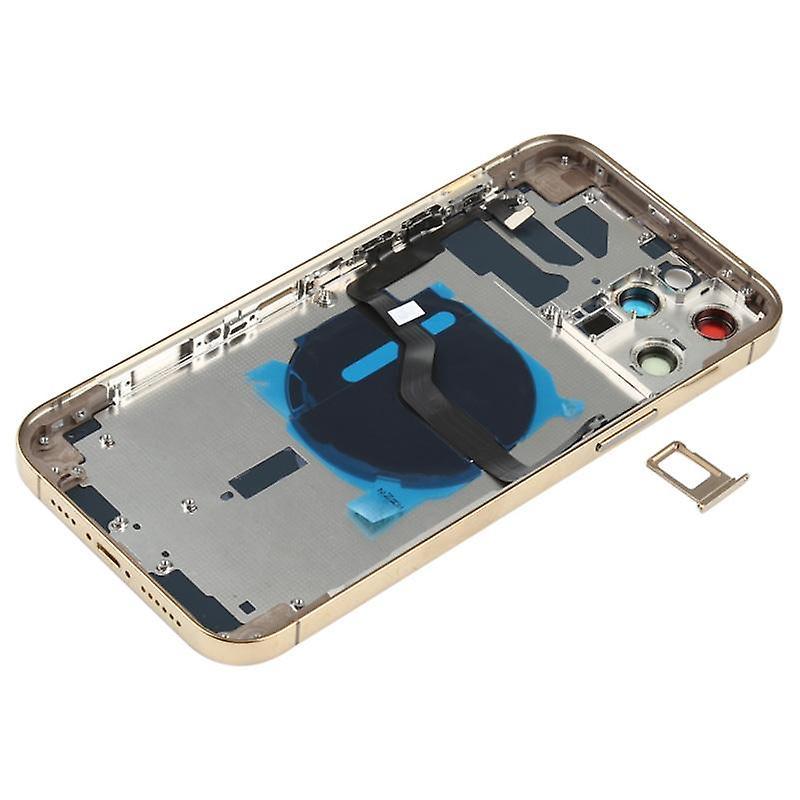 Back Housing With Small Parts for iPhone 12 Pro Maxs - Gold - Best Cell Phone Parts Distributor in Canada, Parts Source Back Housing With Small Parts for iPhone 12 Pro Maxs - Gold - Best Cell Phone Parts Distributor in Canada, Parts Source